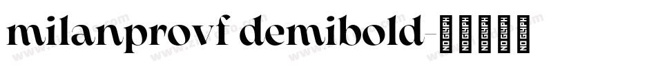 milanprovf demibold字体转换
